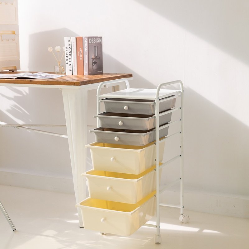 【拜尔家居】收纳抽屉车 三小三大抽 - 收纳用品 - 其他金属 