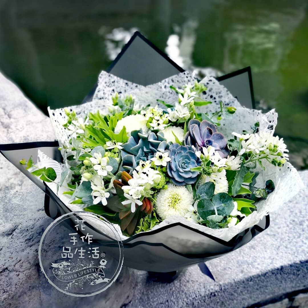 多肉鲜花花束(预购中) - 干燥花/捧花 - 植物．花 