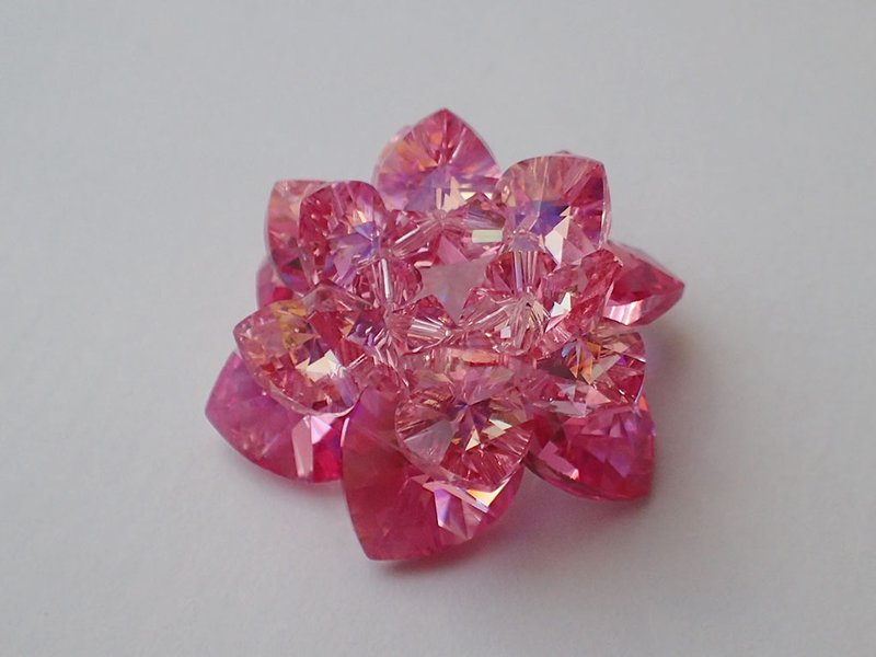 莲花 摆件 SWAROVSKI ELEMENTS(施华洛世奇元素) - 摆饰 - 玻璃 粉红色