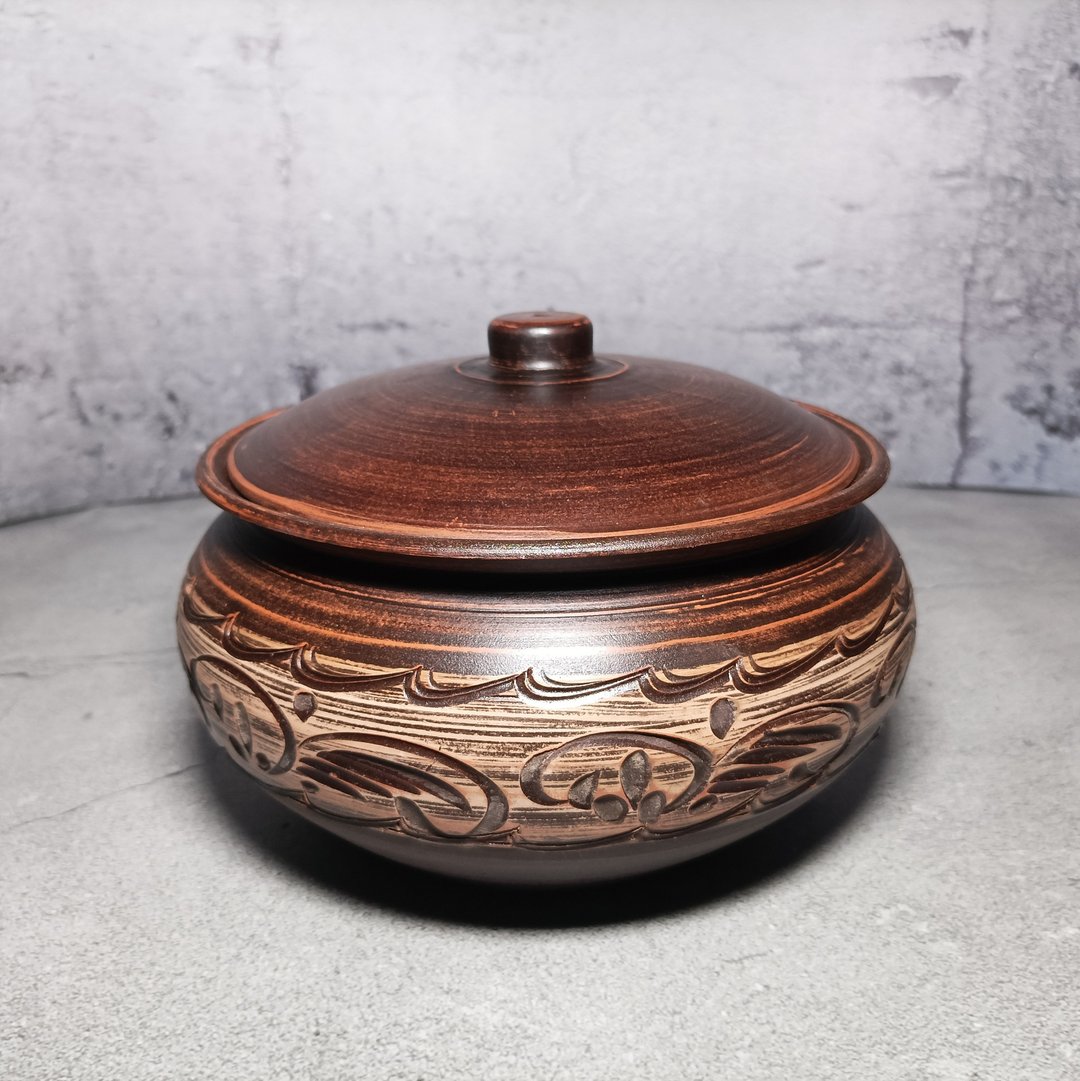 陶器砂锅手工红粘土烹饪锅砂锅带盖砂锅 - 锅具/烤盘 - 粘土 