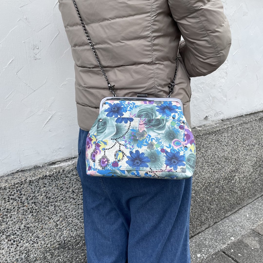 迷幻森林 口金包/ 斜背包/ 侧背包/ 随身包 - 侧背包/斜挎包 - 棉 蓝色