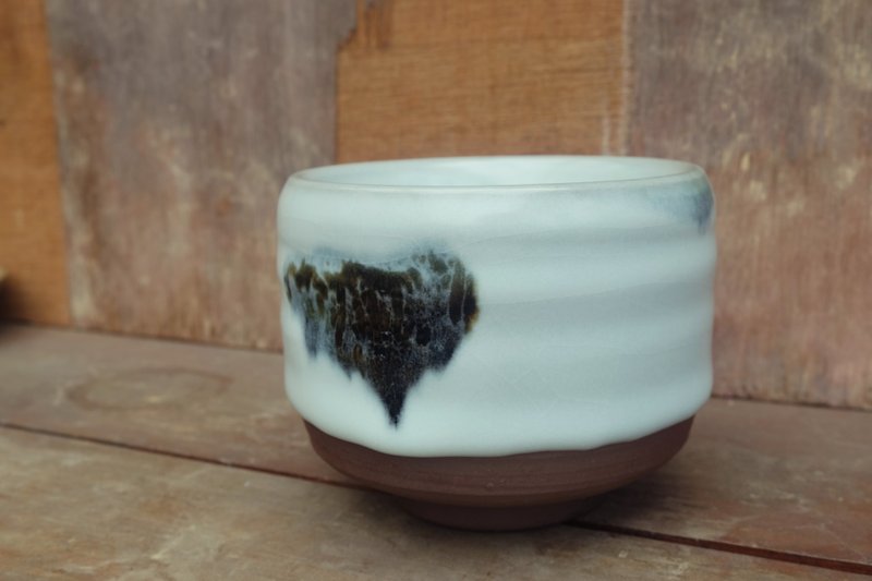 青瓷汝窑握碗 点釉 山水 茶碗 陶碗 润白 碗泡茶 - 茶具/茶杯 - 陶 白色