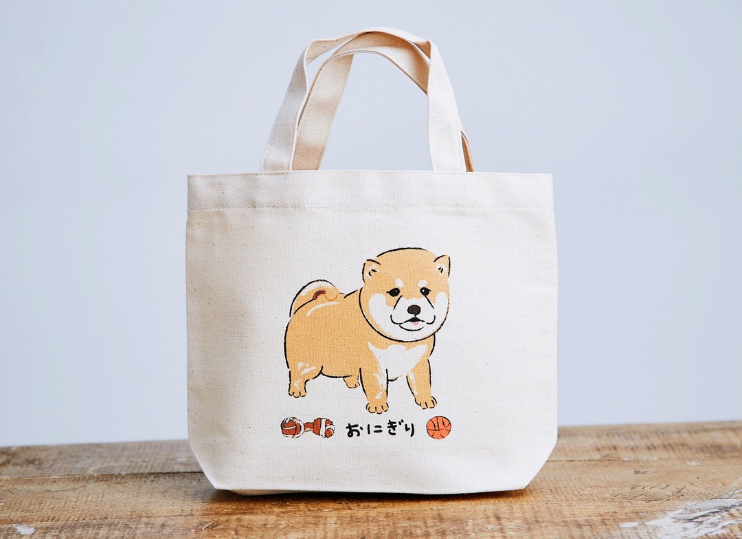 小饭团 柴柴小托特 幼犬赤柴 柴犬托特包 - 手提包/手提袋 - 棉 