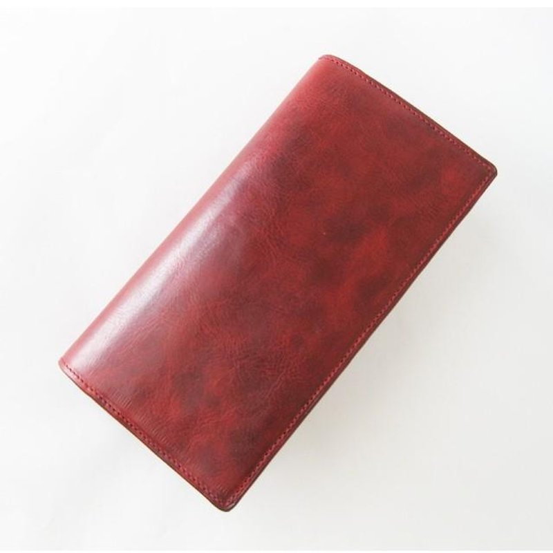 Basic long wallet plus RED - 皮夹/钱包 - 真皮 红色