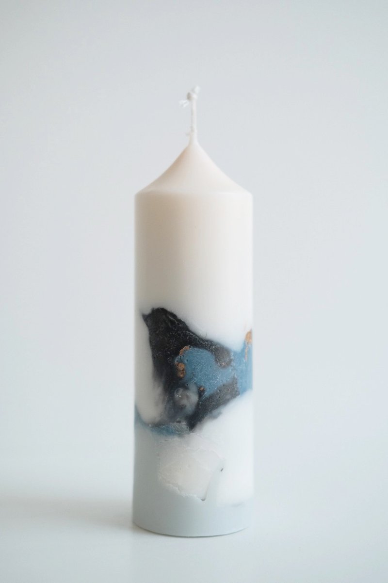 多色镶金层叠蜡烛-蓝黑 - 蜡烛/烛台 - 蜡 多色