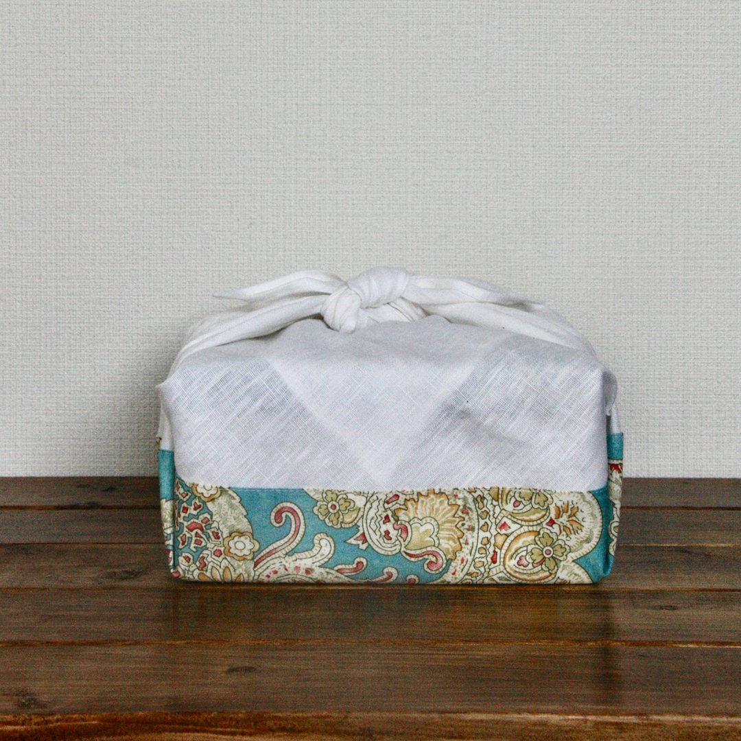 Japanese Eco Bag Furoshiki.  A colorful wrapping cloth. - 手提包/手提袋 - 棉 蓝色