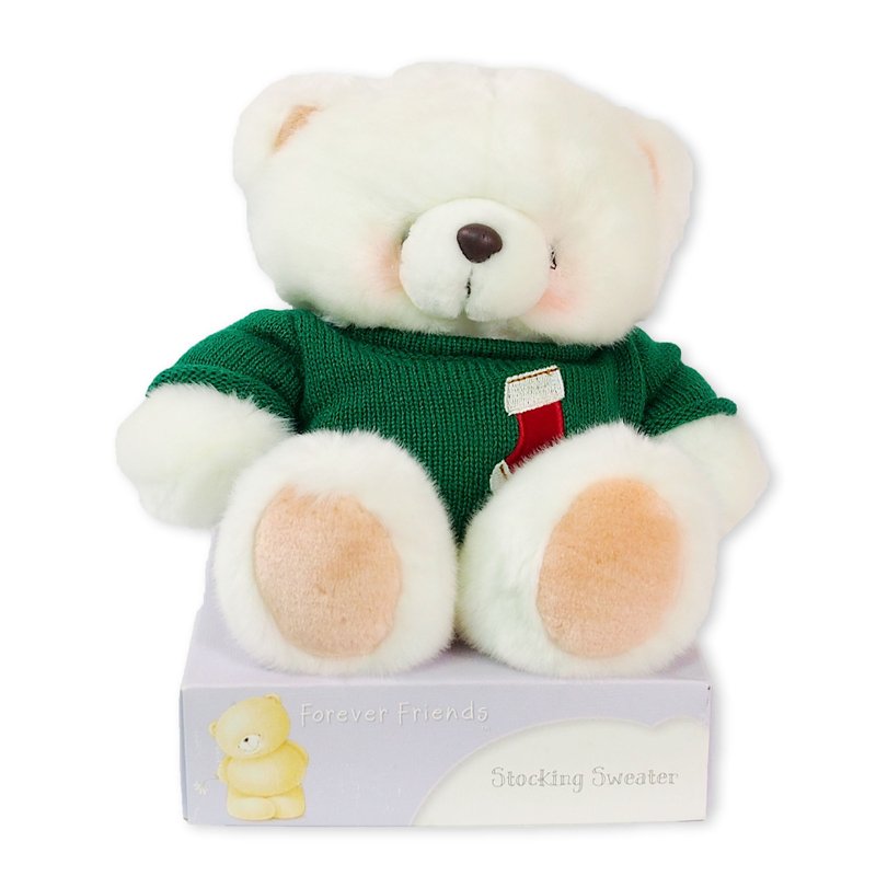 FF 25周年纪念版/8寸圣诞毛衣熊（绿） - 玩偶/公仔 - 其他材质 绿色