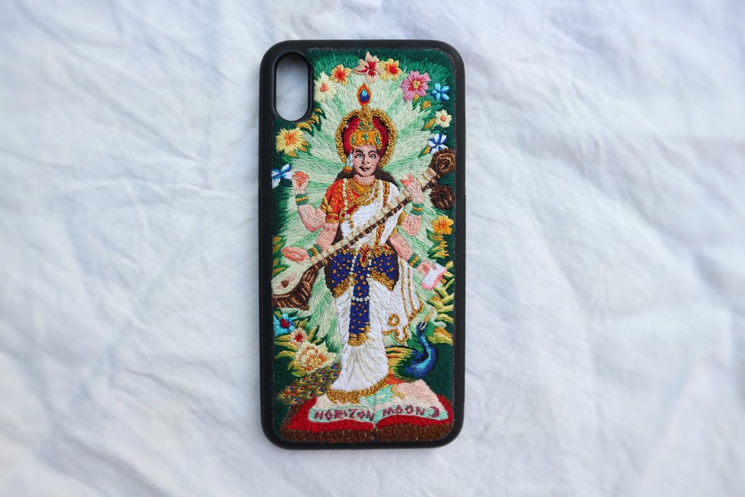 Saraswati God of India - 手机壳/手机套 - 绣线 