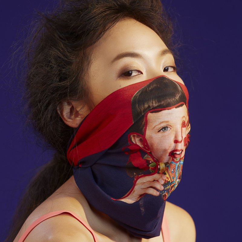 LIFEBEAT x SABRINA HSIEH妹妹头联名单车运动旅行魔术头巾 - 运动配件 - 聚酯纤维 蓝色