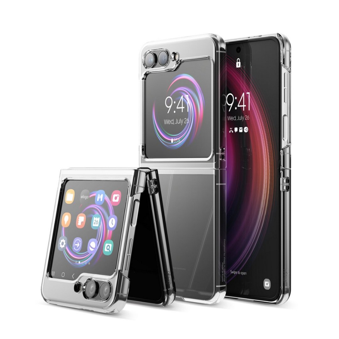 elago Galaxy Z Flip 5 Hybrid 防摔边框透明保护壳 - 手机配件 - 塑料 透明