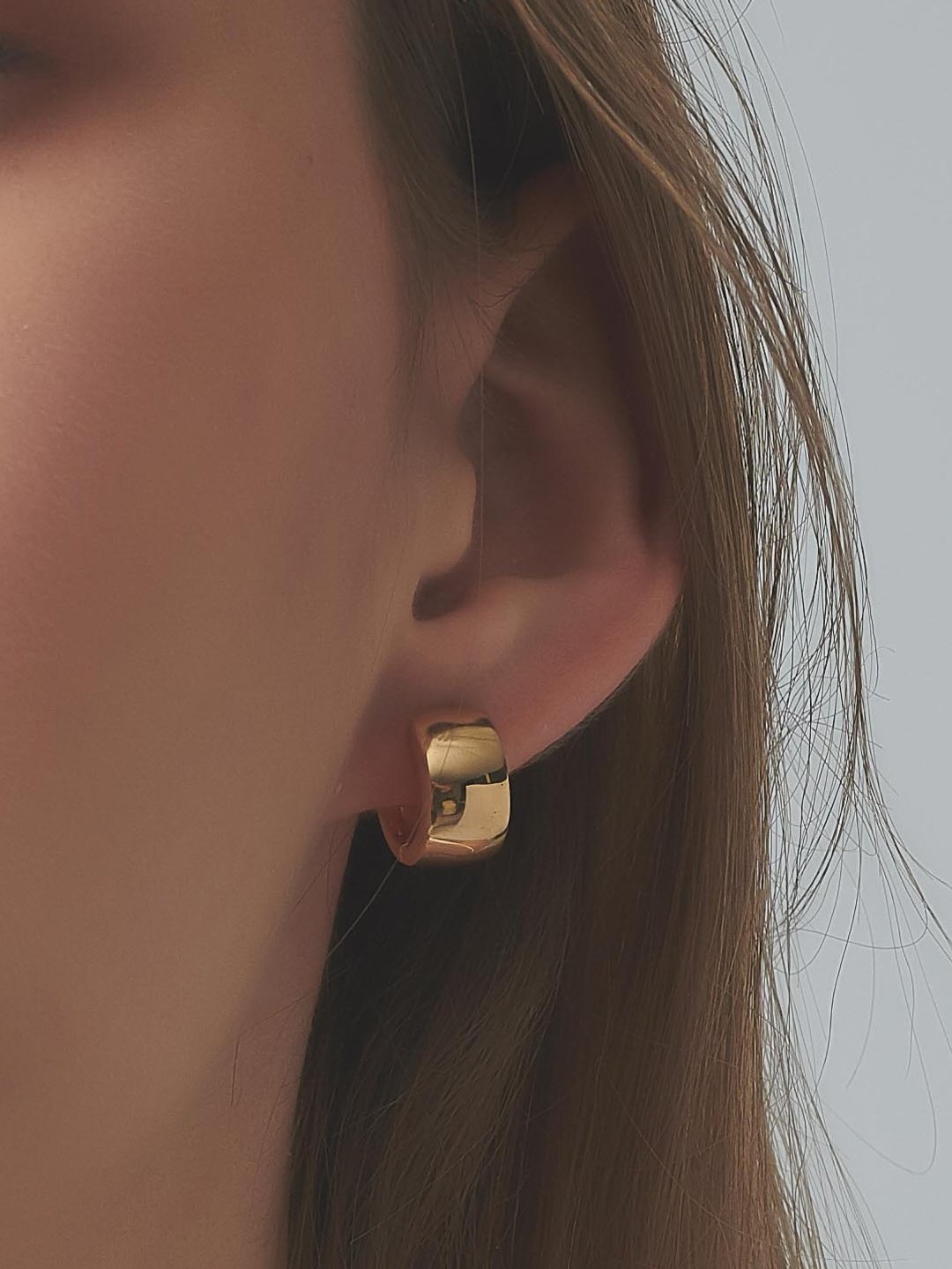 LESIS | Golden Hoop - 耳环/耳夹 - 贵金属 金色