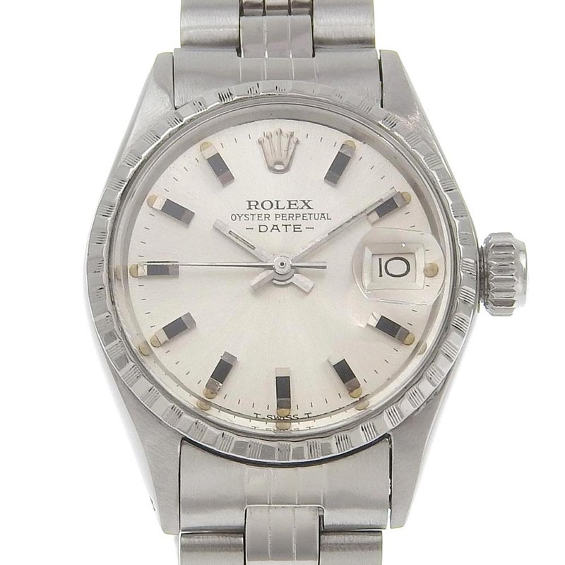 [日本直邮] 劳力士 ROLEX Oyster Perpetual Date 21st 系列 6524 自动银表盘小姐腕表 [二手] - 女表 - 不锈钢 银色