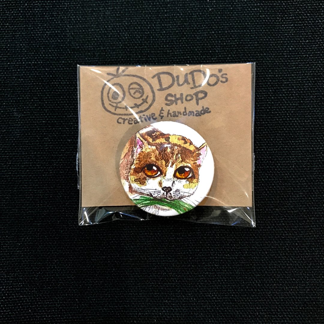 手绘插画小胸章小徽章别针 | 三花猫 花猫 - 徽章/别针 - 其他金属 