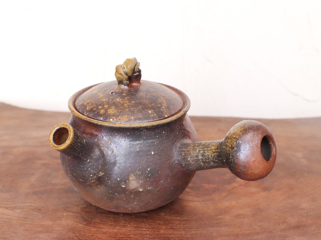备前烧茶壶 Sangiri k1-090 - 茶具/茶杯 - 陶 咖啡色