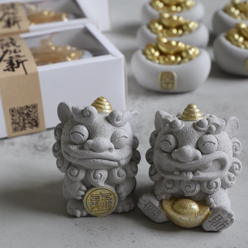 招财富风师爷水泥微景观摆件 桌面装饰 - 香薰/精油/线香 - 水泥 灰色