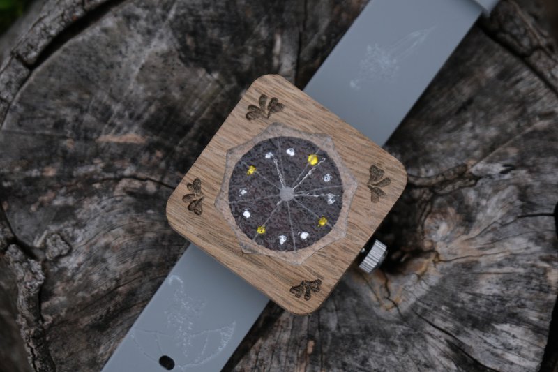 橡木腕表 晴待伞 - 女表 - 木头 咖啡色