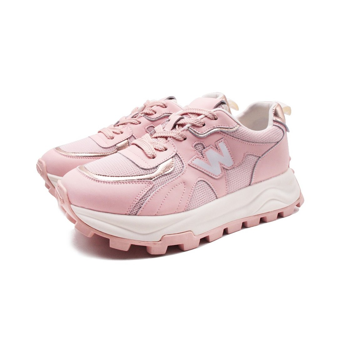 WALKING ZONE W系列运动休闲鞋 女鞋-玫瑰粉 - 女款休闲鞋 - 真皮 