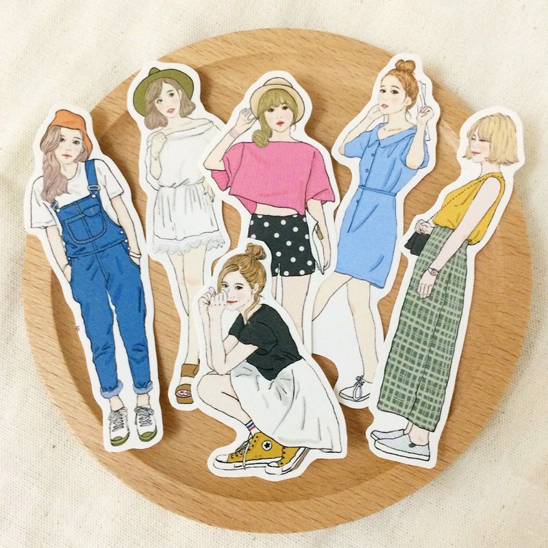 假日悠闲 / 6入贴纸 - 贴纸 - 纸 