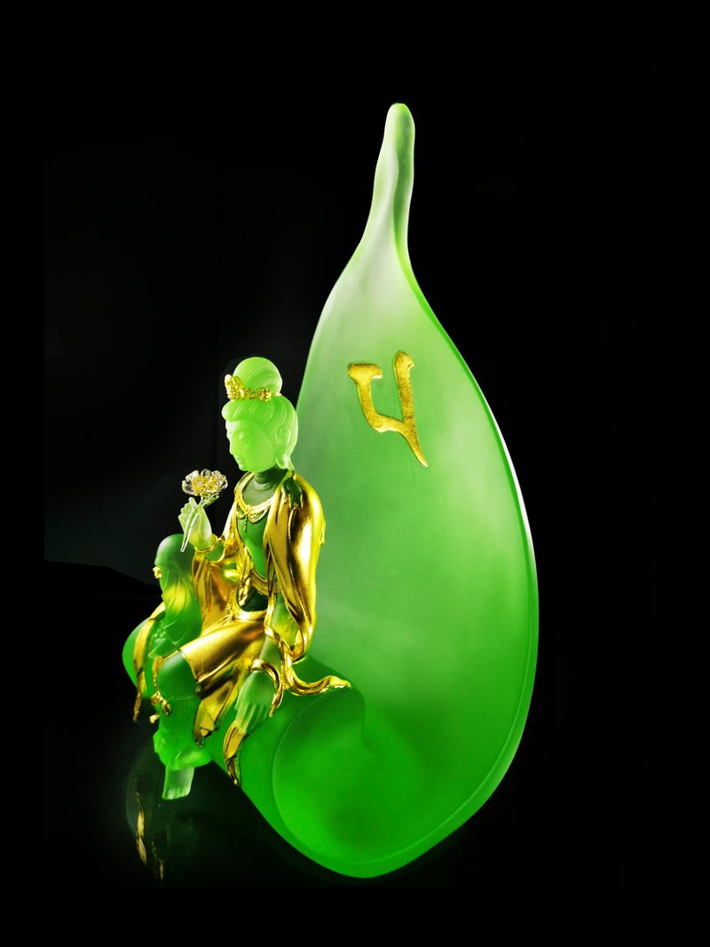 鎏金水月观音琉璃 摆件 - 摆饰 - 琉璃 