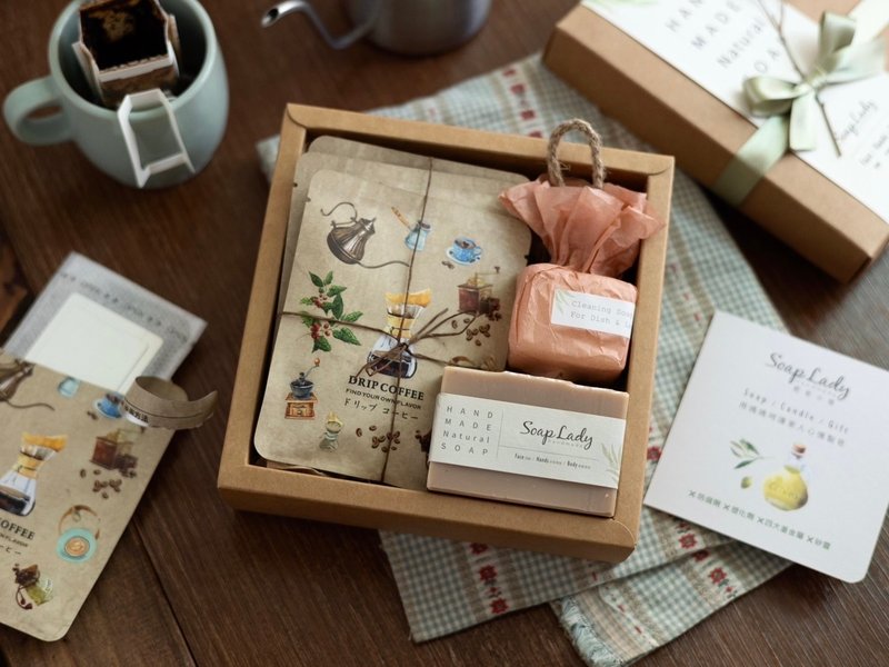 咖啡沐浴皂礼盒 手工制作 毕业礼物 - 肥皂/手工皂 - 其他材质 多色