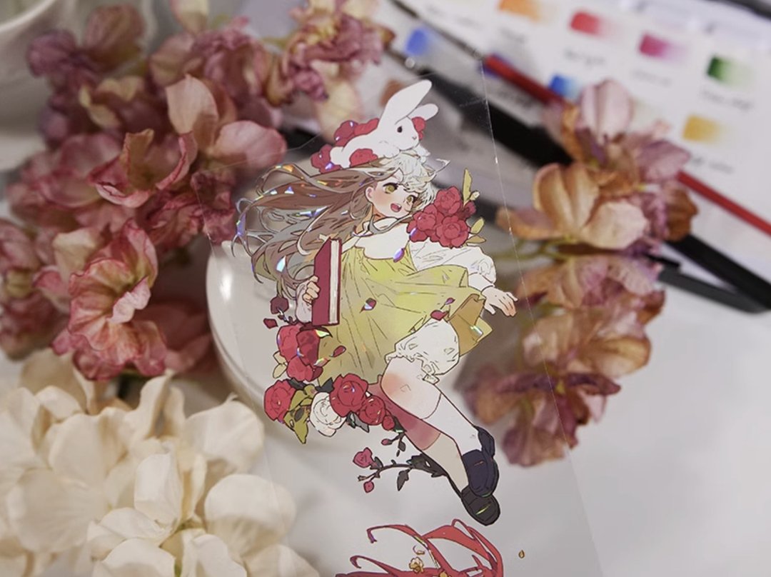 花的少女诗 PET 和纸胶带 貝殼光 - 纸胶带 - 其他材质 多色