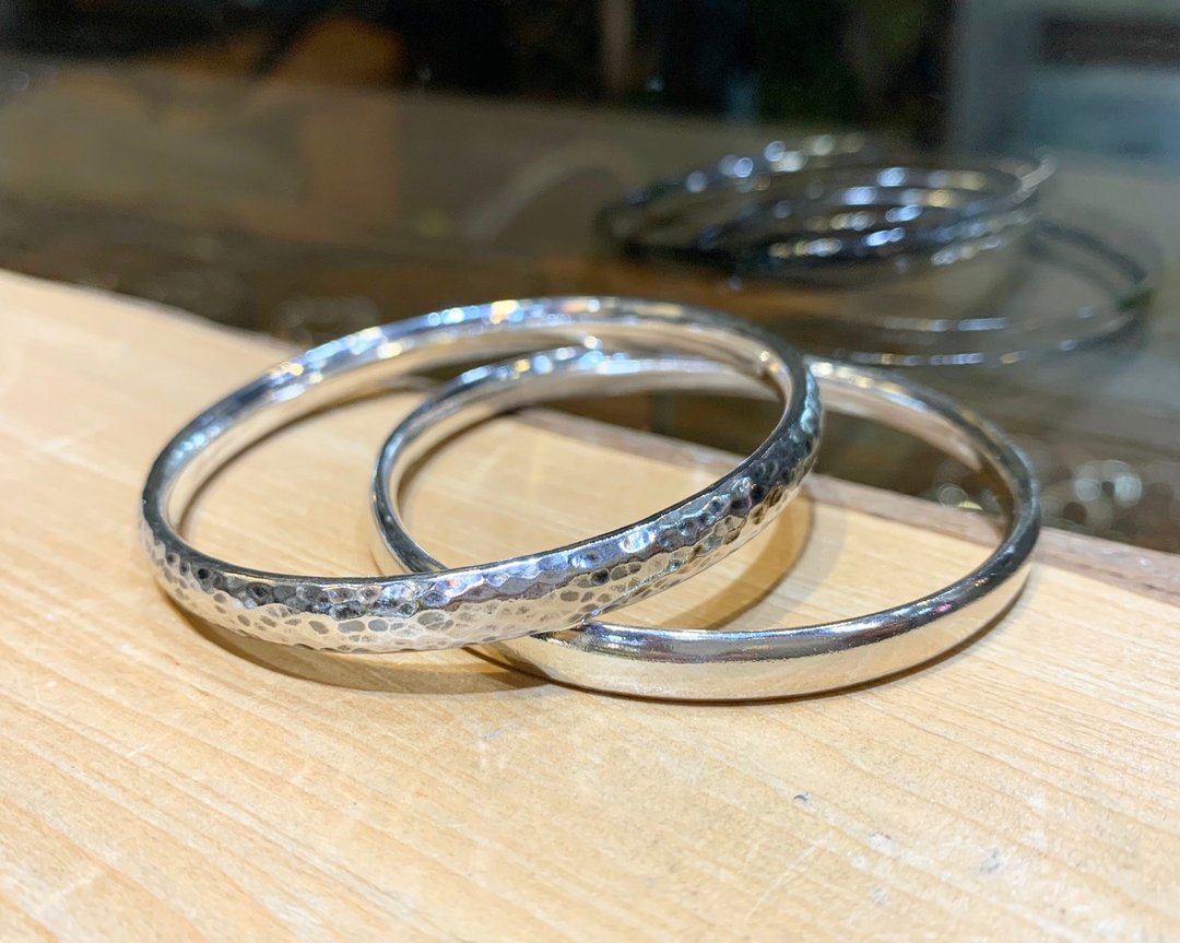 I 纹 I 手工制925纯银手环 - 手链/手环 - 纯银 银色