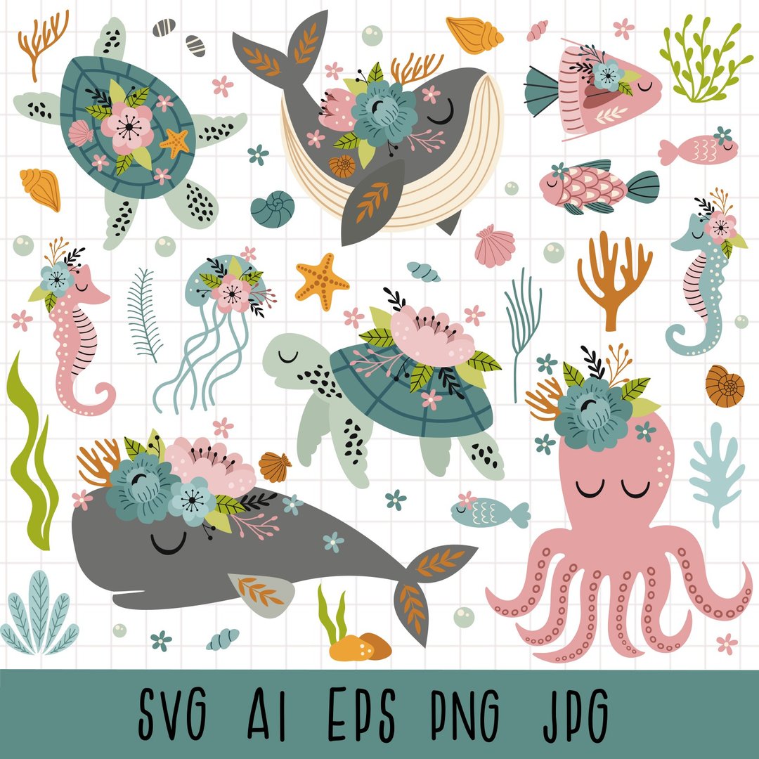 儿童插画 剪贴画 svg文件 可爱插画 矢量图 - 其他数码设计 - 其他材质 