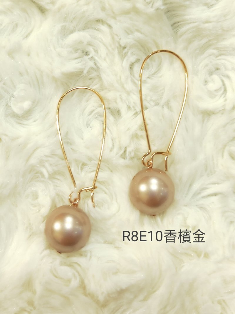 *我是设计*R8E10施华洛世奇水晶珍珠耳环 - 耳环/耳夹 - 珍珠 