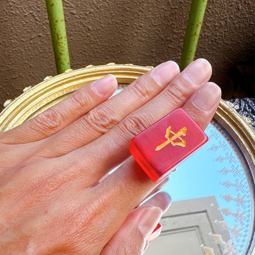 麻将戒指 - 戒指 - 塑料 