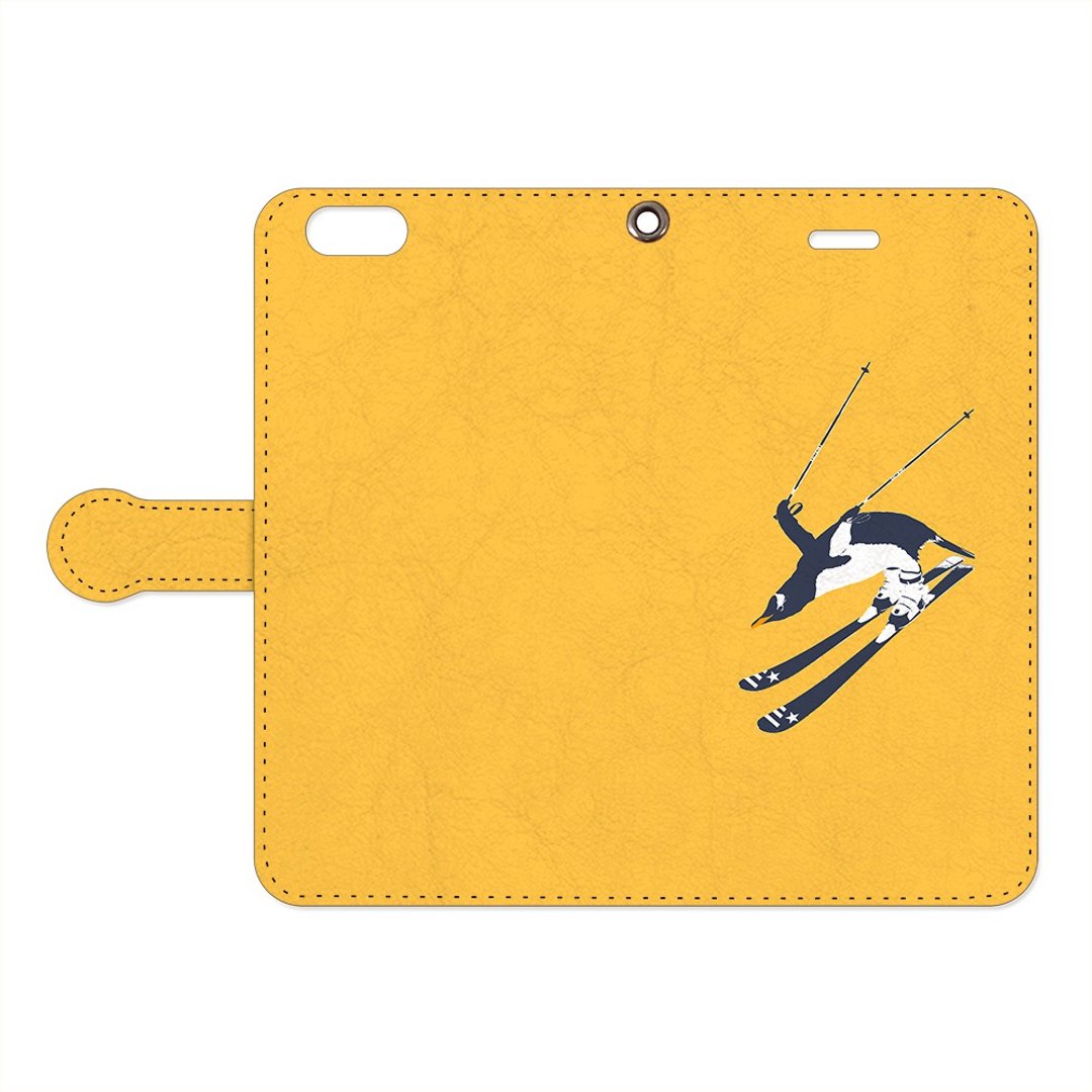 Notebook type iPhone case / Diet penguin - 手机壳/手机套 - 真皮 橘色