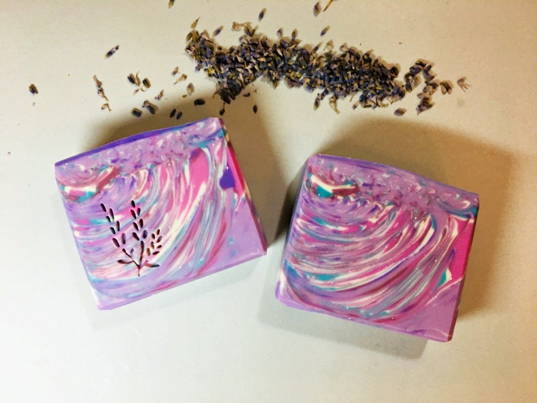 流星雨-薰衣草马赛蚕丝皂 - 肥皂/手工皂 - 环保材料 紫色