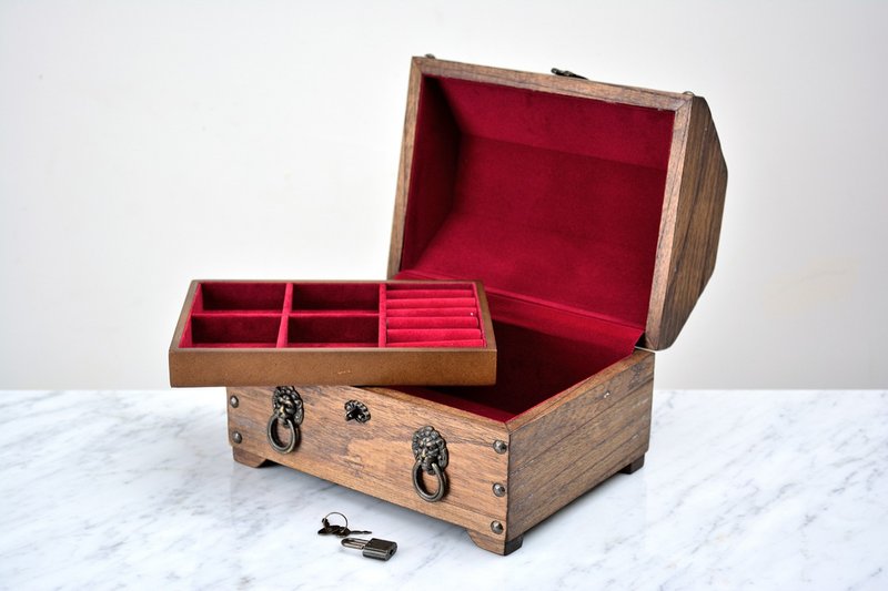 藏宝箱/海盗箱(漂流木) - 收纳用品 - 木头 咖啡色