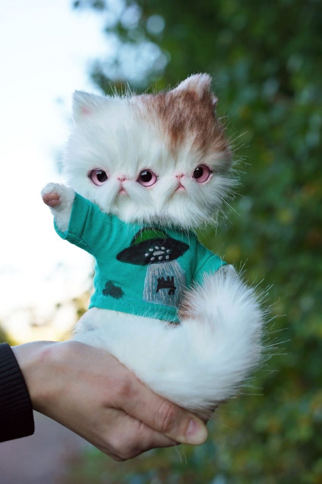 不明飞行物小猫 - 玩偶/公仔 - 其他材质 白色