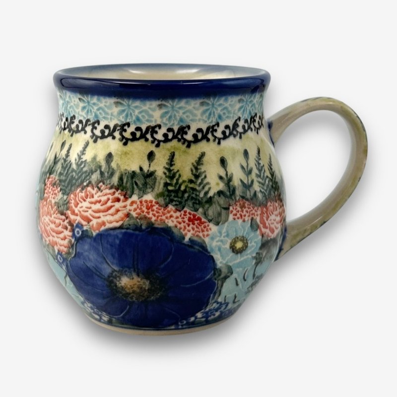 波兰手绘手工陶-胖胖杯 350ml 野花之歌系列 - 其他杯子 - 陶 多色