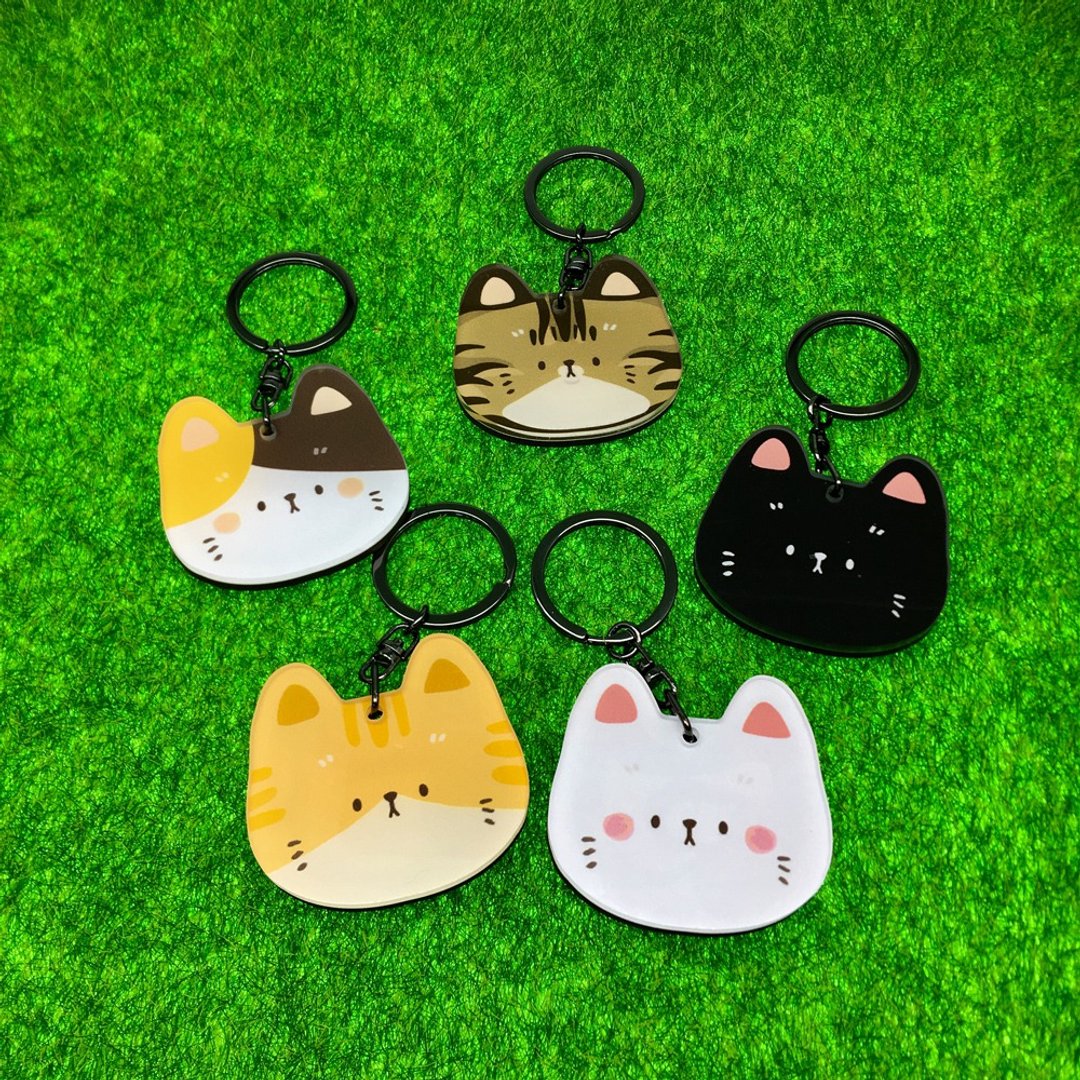 【定制化礼物】定制化发票载具钥匙圈-猫咪 - 钥匙链/钥匙包 - 压克力 