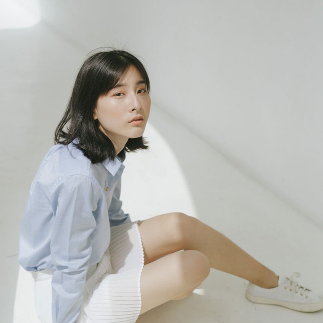 ORCA // blue // women long sleeves - 女装衬衫 - 棉．麻 蓝色