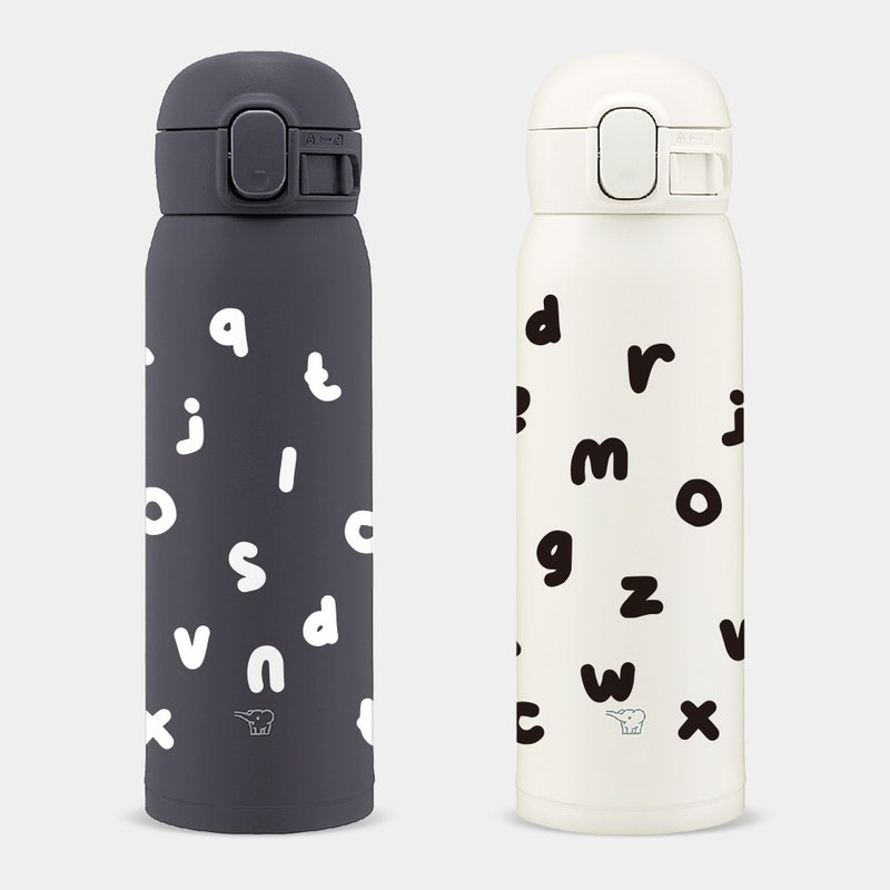 送礼 手写英文字母 象印 弹盖不锈钢 保温杯 保温瓶 保冷瓶 PU017 - 保温瓶/保温杯 - 不锈钢 白色