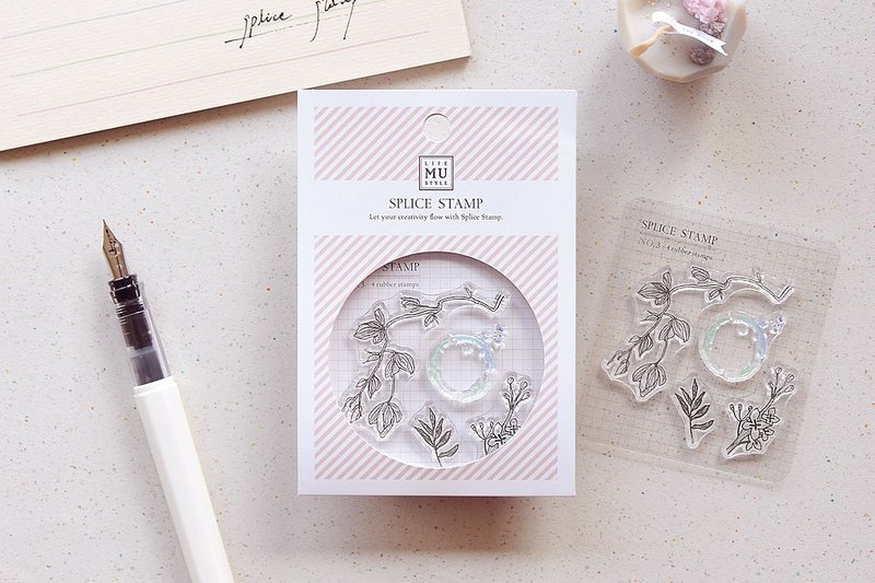 【拼贴印章】no.03-梧枝花 | 水晶印章、透明印章、花草印章 - 印章/印台 - 硅胶 透明