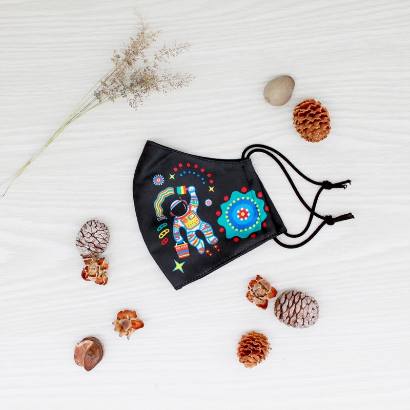 【太空派对】缤纷 质感缎面布 可机洗 双层防护 口罩 - 口罩 - 丝．绢 多色