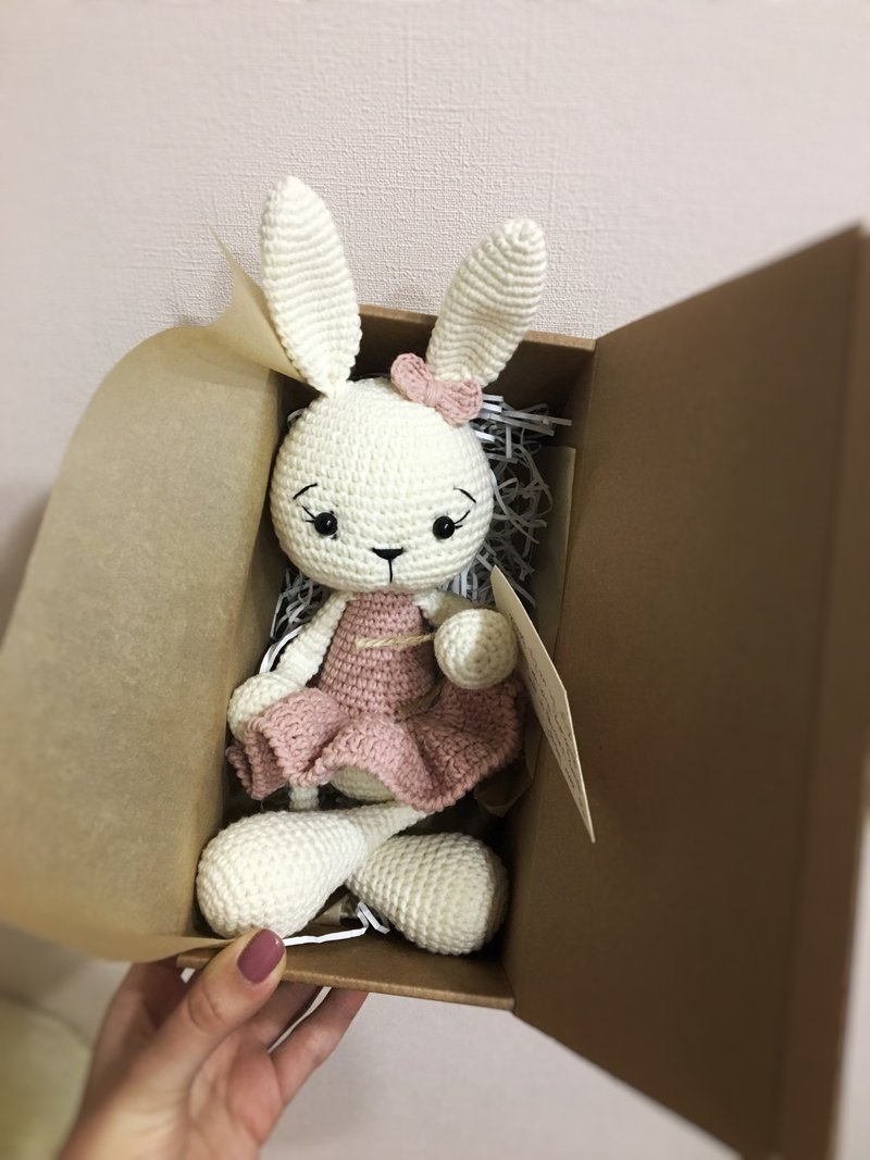 Crochet bunny toy , bunny doll handmade, bunny stuffed animal, bunny baby toy - 玩具/玩偶 - 其他材质 