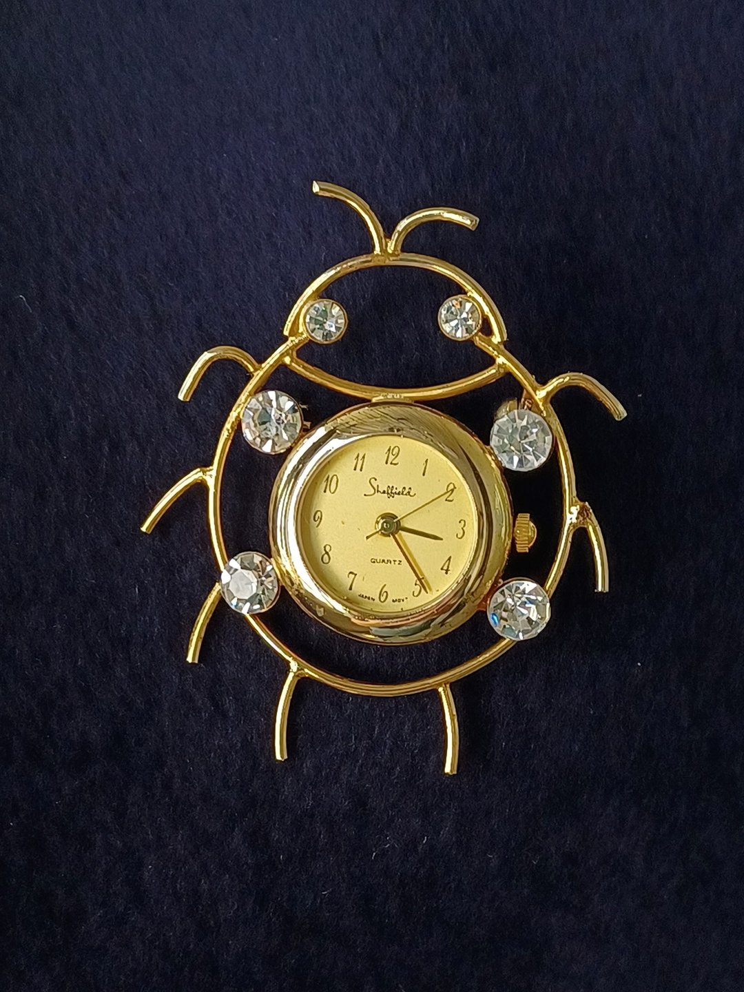 vintage jewelry  石英钟表吊坠胸针 童趣瓢虫 - 胸针 - 其他材质 