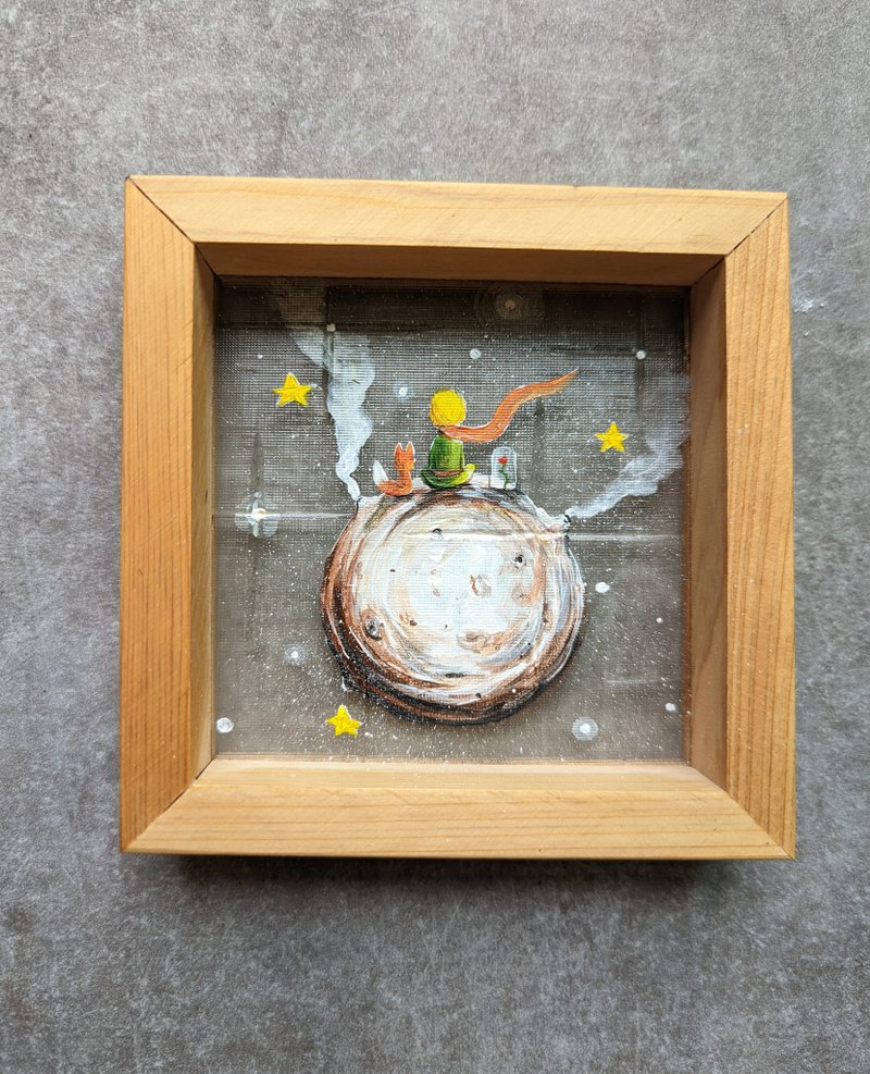 桧木十字星玻璃小王子星球  居家布置 摆饰 艺术 画 桧木 玻璃 - 摆饰 - 玻璃 