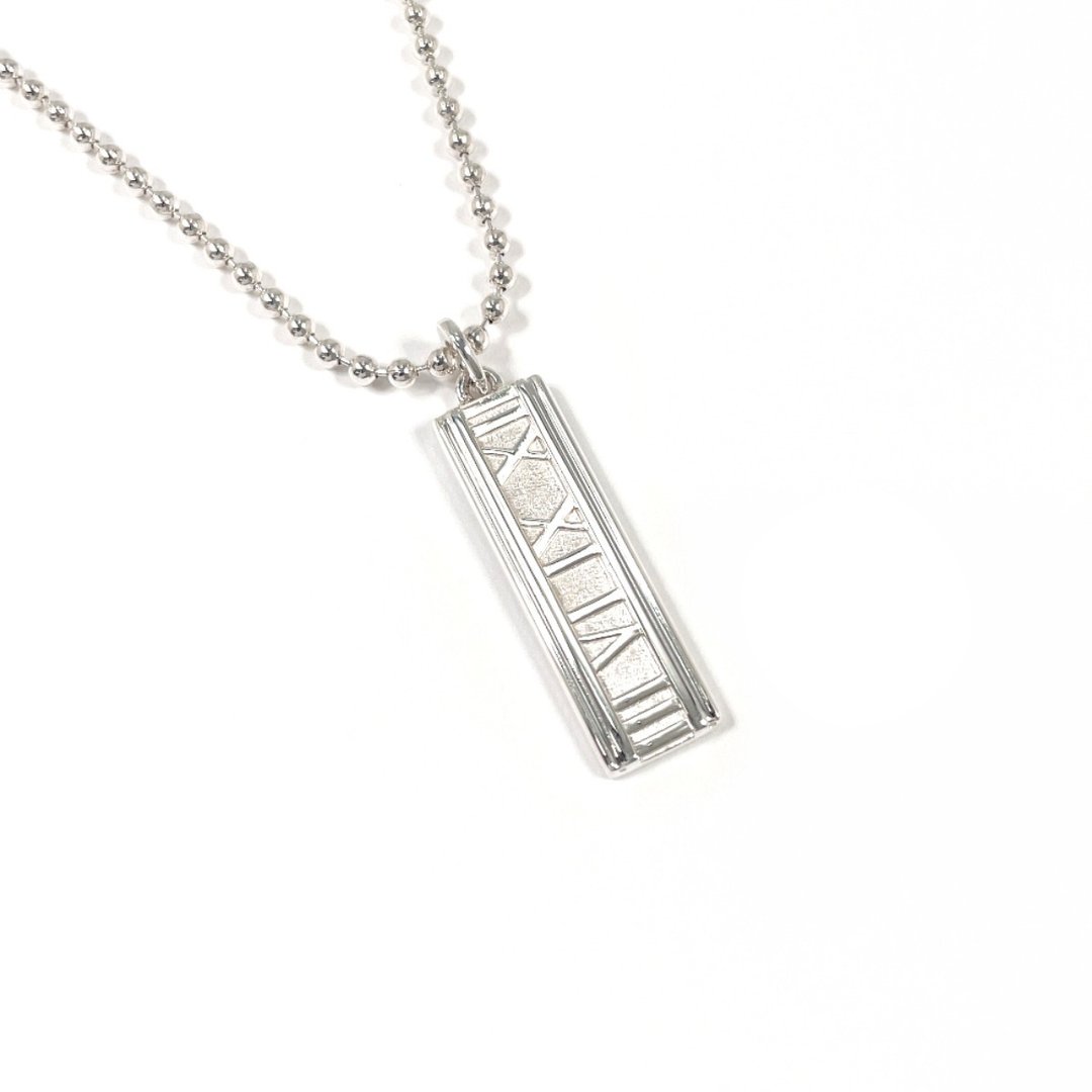 【日本直送 中古美品】蒂芙尼 TIFFANY&Co. 项链 Atlas Bar 珠链 银 925 古董饰品 - 项链 - 纯银 银色