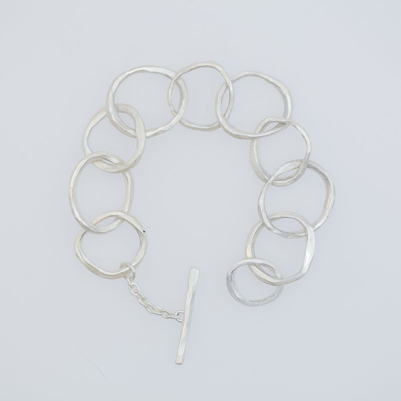 /速写/ 纯银圈环手链-订制款 - 手链/手环 - 银 银色