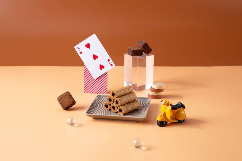 【胡子国王】顶级法国奶油蛋卷－轻巧随手瓶 黑糖 - 零食/点心 - 其他材质 卡其色