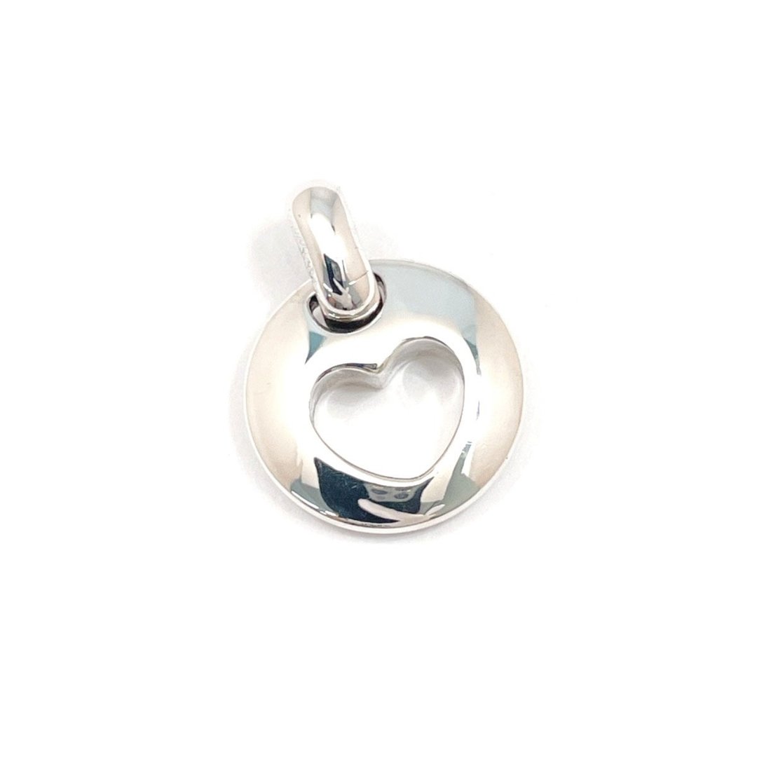 【日本直送 二手美品】蒂芙尼 TIFFANY&Co. 坠饰 镂空爱心 银 925 饰品 经抛光处理 - 项链 - 纯银 银色