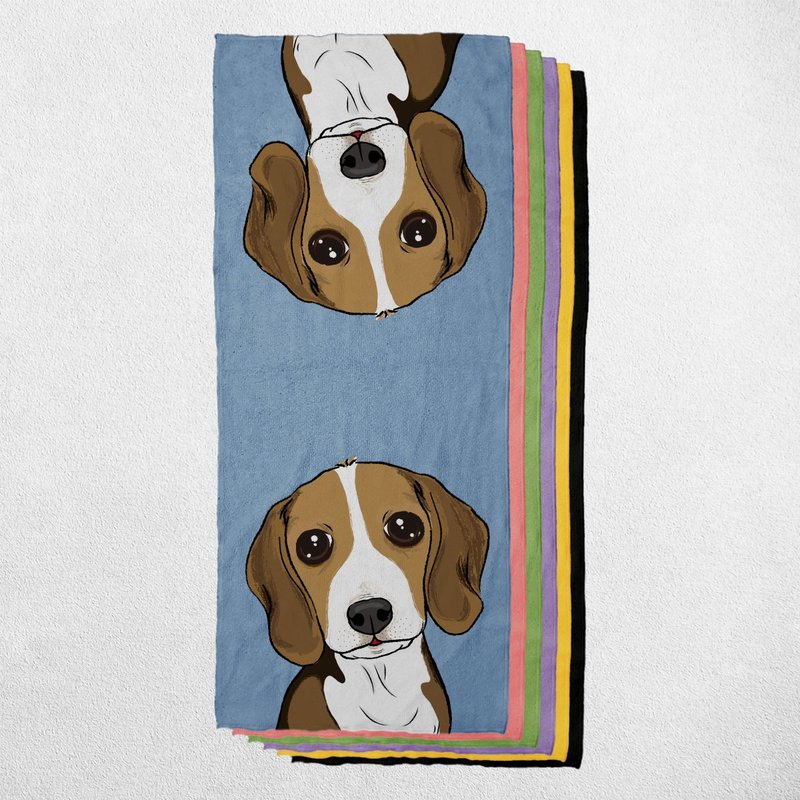 米格鲁 宠物犬猫图样 毛巾/方巾/运动毛巾 多图样可选 - 清洁/美容 - 棉．麻 多色