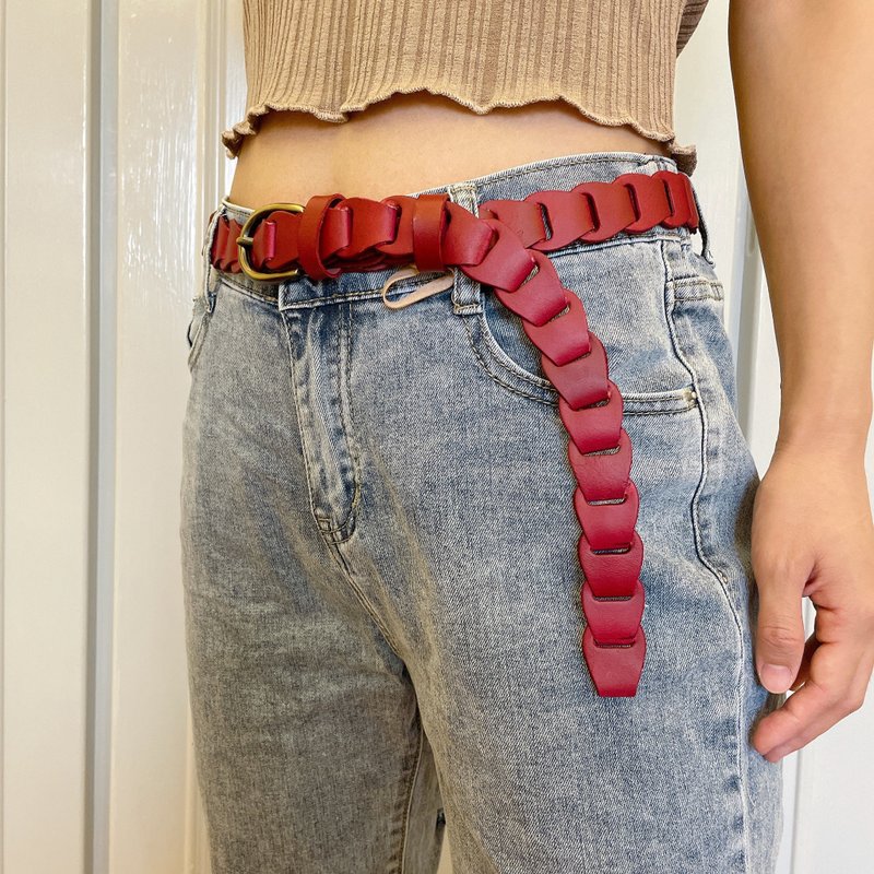 手工穿片设计 - 真皮皮带 女生皮带 男生皮带 腰带 共6色 - 皮带/腰带 - 真皮 