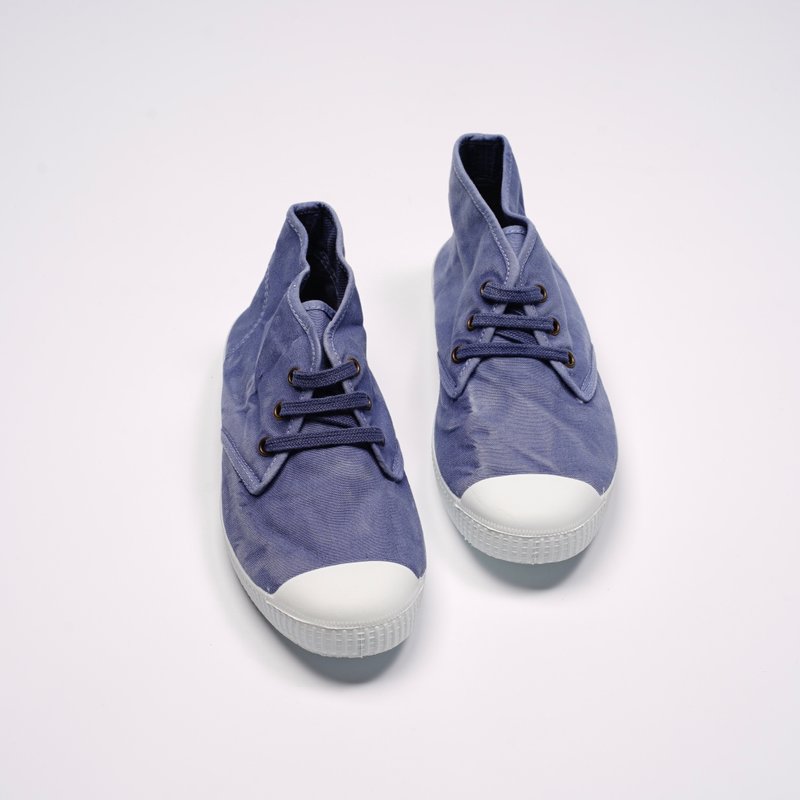 西班牙帆布鞋 CIENTA 60777 90 牛仔蓝 洗旧布料 大人 Chukka - 女款休闲鞋 - 棉．麻 蓝色