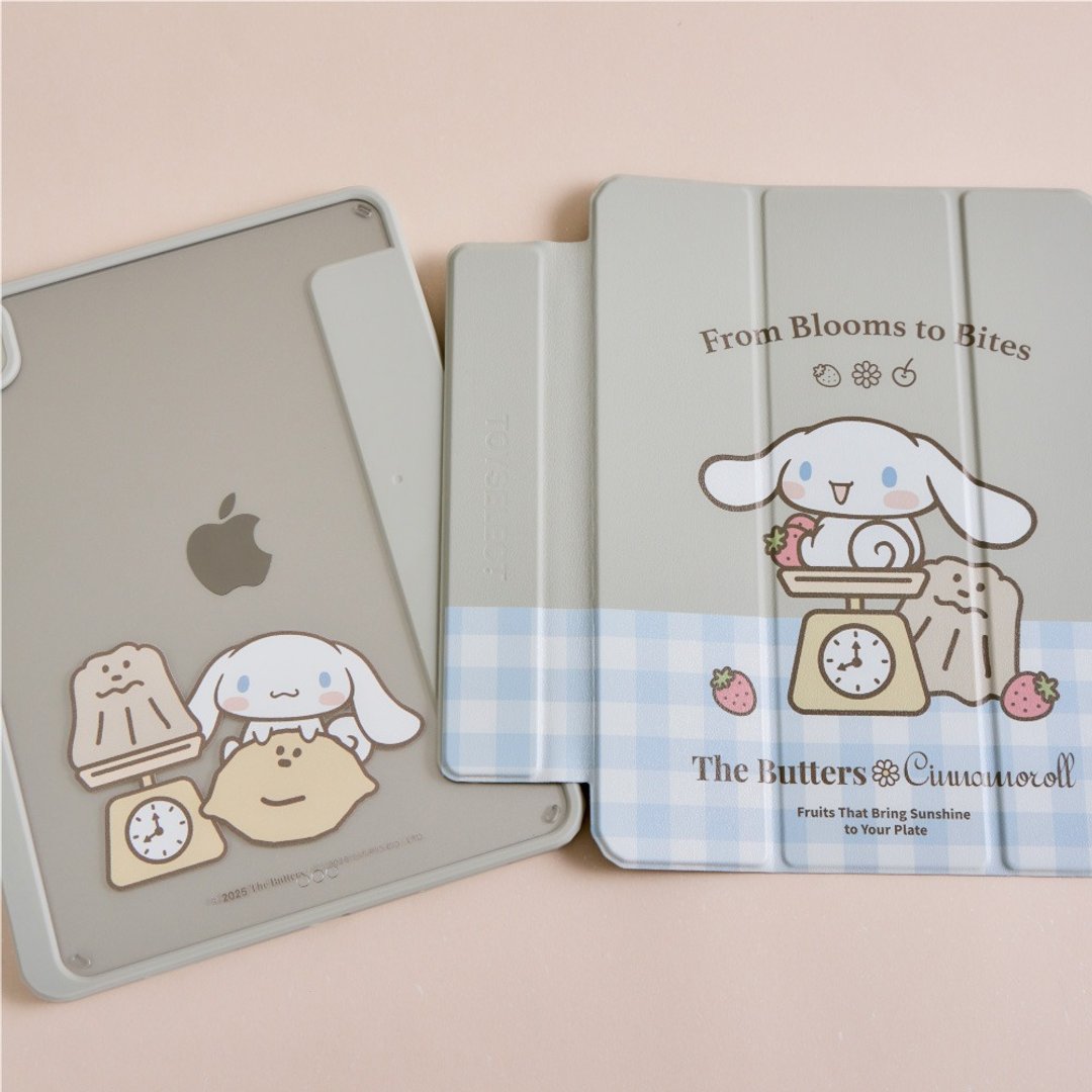 奶油家族 x 大耳狗甜甜秤重强悍磁吸 iPad 三折/Y 折保护壳 - 平板/电脑保护壳 - 塑料 多色